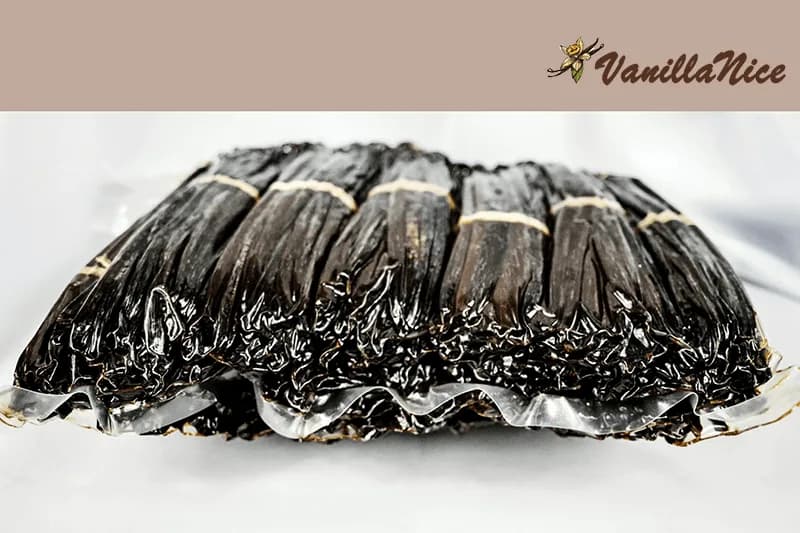 Vanilla beans stored in a glass jar — proper storage technique