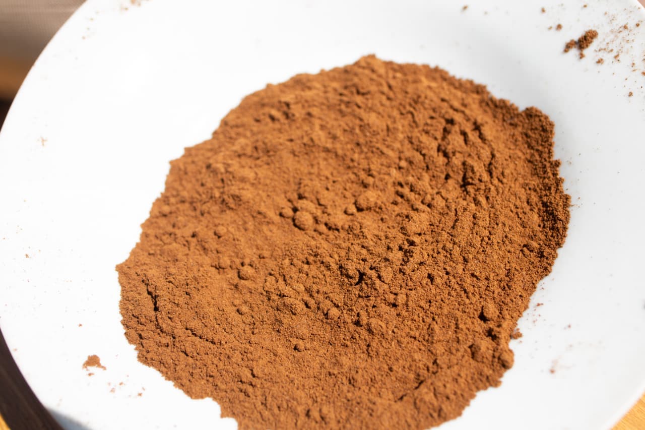 Close-up of fine Madagascar vanilla bean powder texture